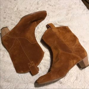 COGNAC SUEDE MARC JACOBS WESTERN BOOTS